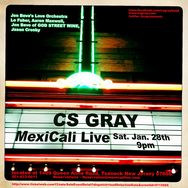 Flier for CS Gray Mexicali Show 28 Jan 2012